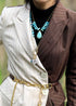 Boho Necklace, Blue Amazonite, Seed Beads Jasper and Amazonite